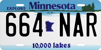 MN license plate 664NAR
