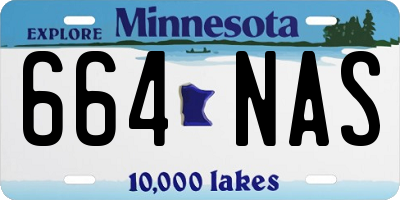 MN license plate 664NAS