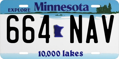 MN license plate 664NAV