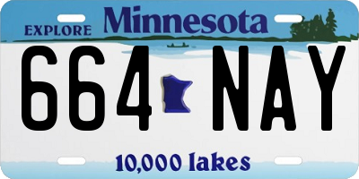 MN license plate 664NAY