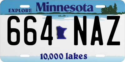 MN license plate 664NAZ