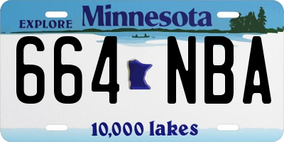 MN license plate 664NBA