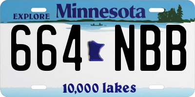 MN license plate 664NBB