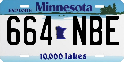 MN license plate 664NBE