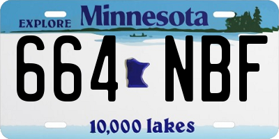 MN license plate 664NBF
