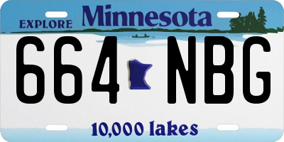 MN license plate 664NBG