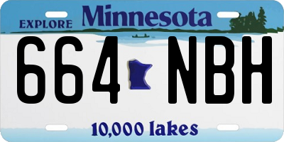 MN license plate 664NBH