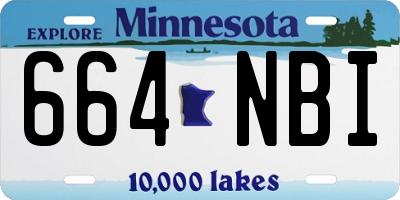 MN license plate 664NBI