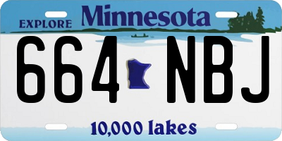 MN license plate 664NBJ