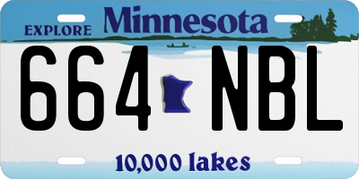 MN license plate 664NBL