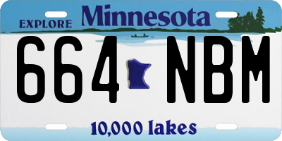 MN license plate 664NBM