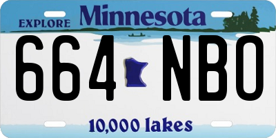 MN license plate 664NBO
