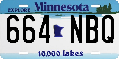 MN license plate 664NBQ