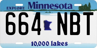 MN license plate 664NBT