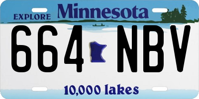 MN license plate 664NBV