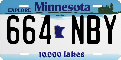 MN license plate 664NBY