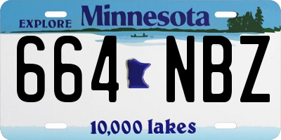 MN license plate 664NBZ