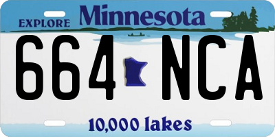 MN license plate 664NCA