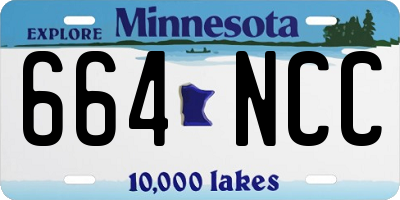 MN license plate 664NCC