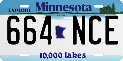 MN license plate 664NCE