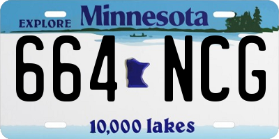 MN license plate 664NCG