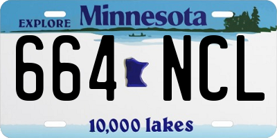 MN license plate 664NCL