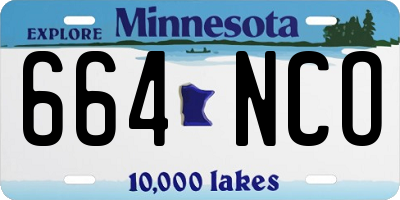 MN license plate 664NCO