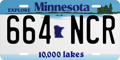 MN license plate 664NCR