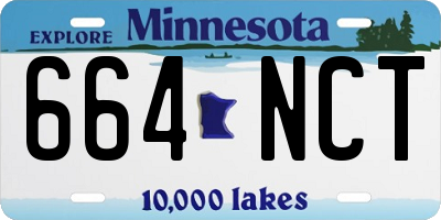 MN license plate 664NCT