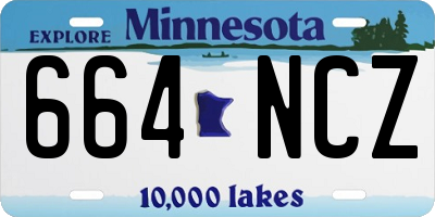 MN license plate 664NCZ