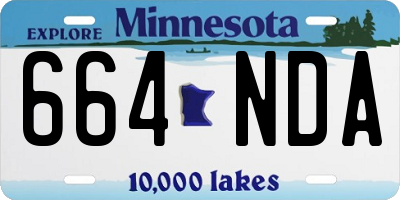 MN license plate 664NDA
