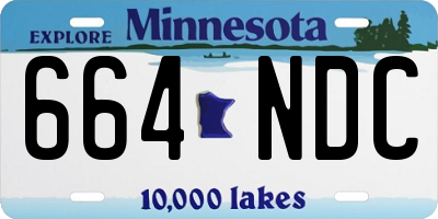 MN license plate 664NDC