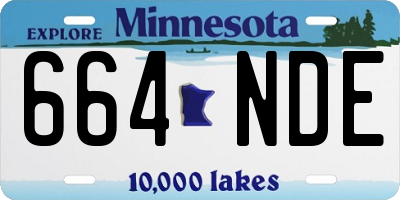 MN license plate 664NDE