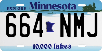 MN license plate 664NMJ
