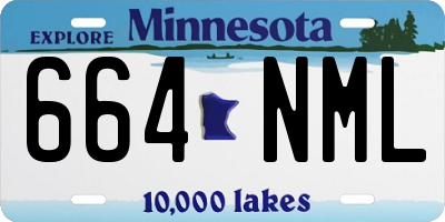 MN license plate 664NML
