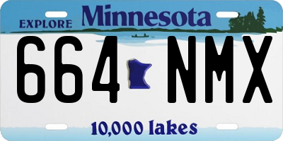 MN license plate 664NMX