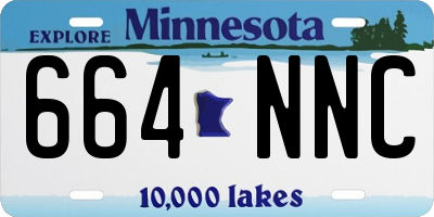 MN license plate 664NNC