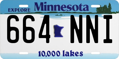 MN license plate 664NNI