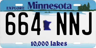 MN license plate 664NNJ