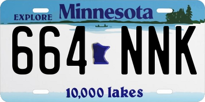 MN license plate 664NNK