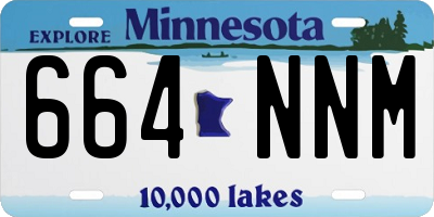 MN license plate 664NNM
