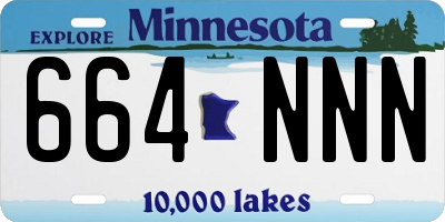MN license plate 664NNN