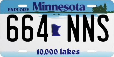 MN license plate 664NNS