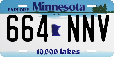 MN license plate 664NNV