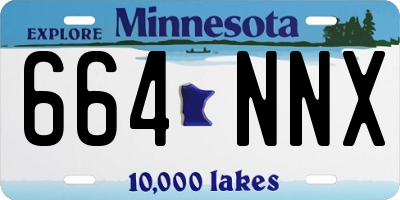 MN license plate 664NNX