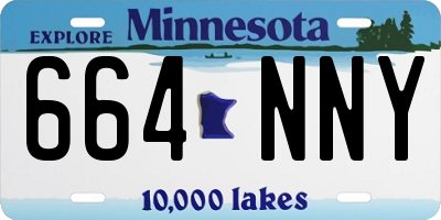 MN license plate 664NNY