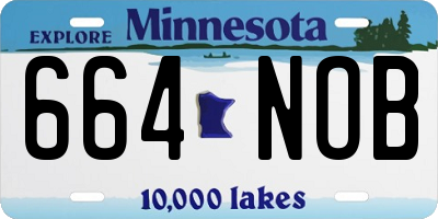 MN license plate 664NOB