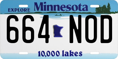 MN license plate 664NOD