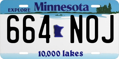 MN license plate 664NOJ