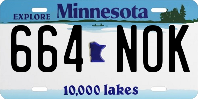 MN license plate 664NOK